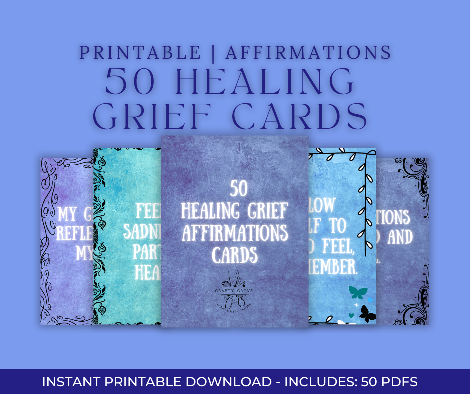 Grief & Healing Affirmation Cards – 50 Printable Comfort & Hope Quotes