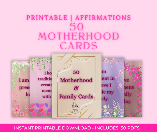 Motherhood & Family Affirmation Cards - 50 Nurturing Mom Affirmations