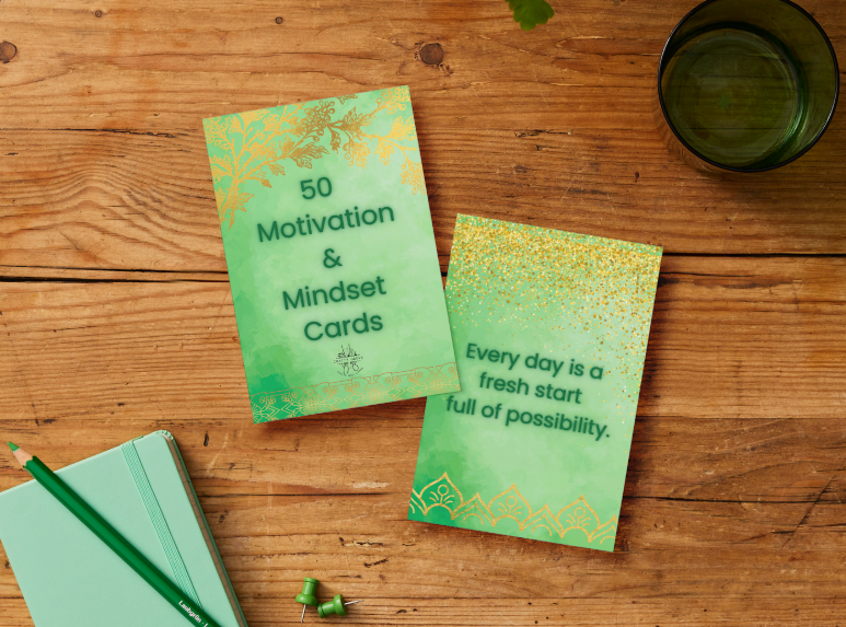 Motivation & Mindset Affirmation Cards – 50 Printable Quotes for Confidence & Growth