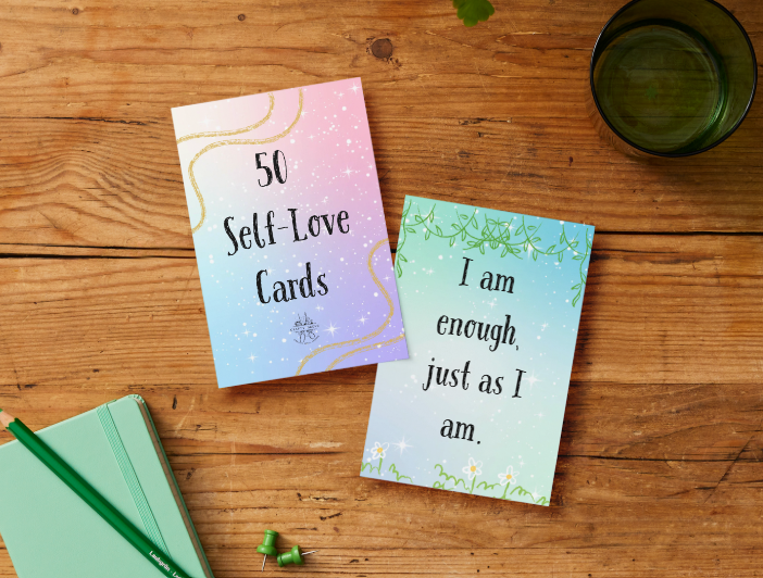 Self-Love Affirmation Cards - 50 Positive Mindset Affirmations